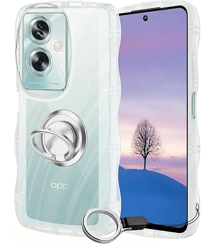 Amazon.co.jp: OPPO A79 5G ケース クリア ウェーブ リング付き TPU